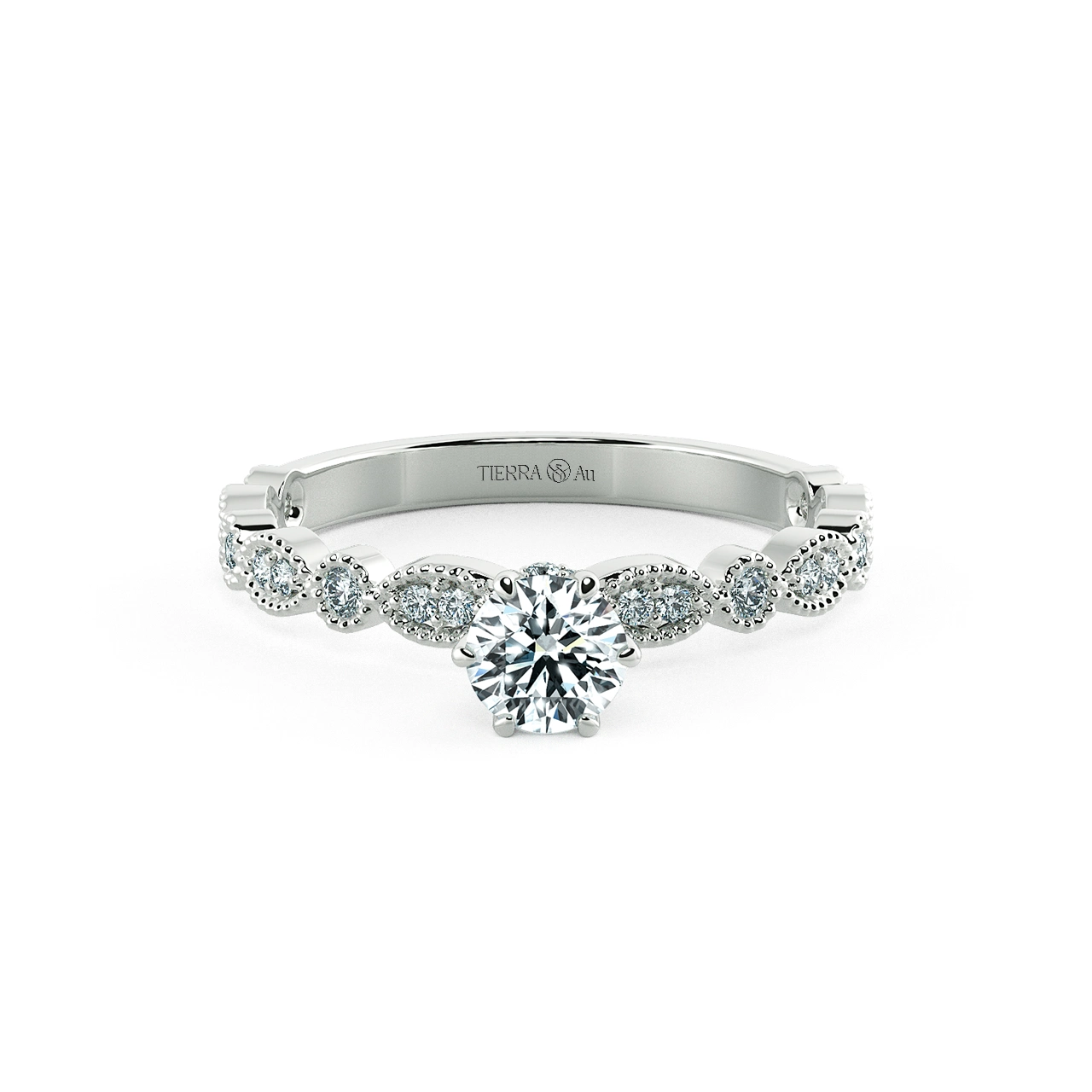 Solitaire Engagement Ring with Eternity Band NCH1802 1